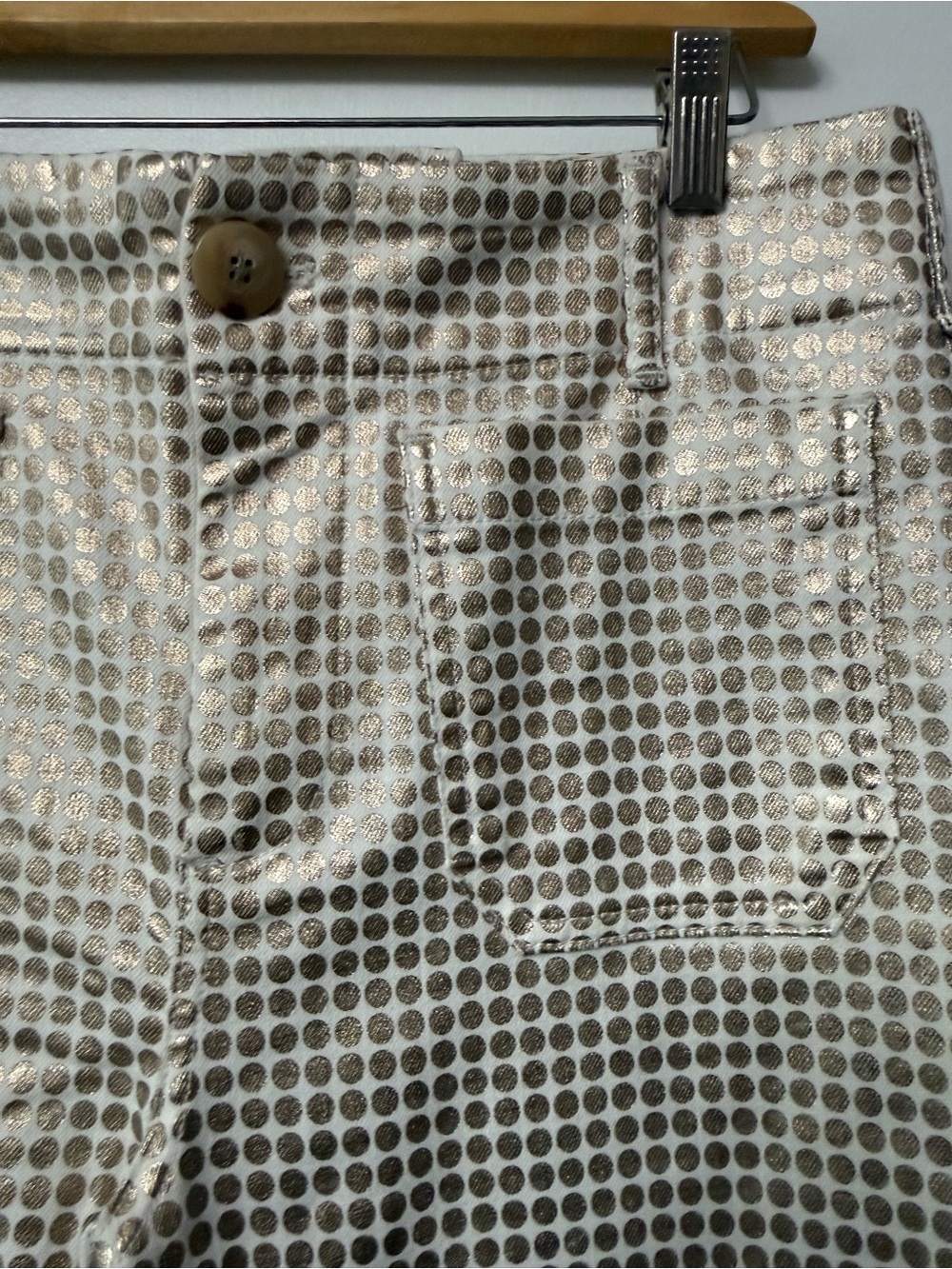 Maeve Colette gold polka dot wide leg Pant size 29 - Picture 10 of 11